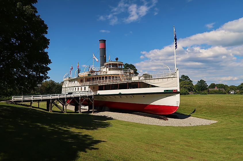 Historic Ticonderoga Steamboat in Shelburne, Vermont.
