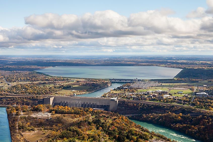 Robert Moses Hydroelectric Niagara Power Station in Lewiston, New York.