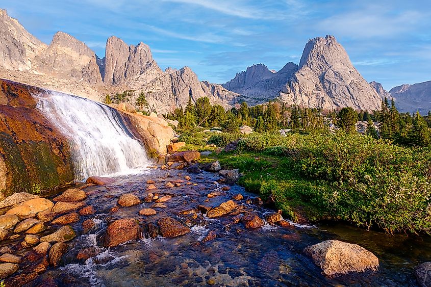 The gorgeous landscape of the Wind River Mountains near Pinedale, Wyoming.