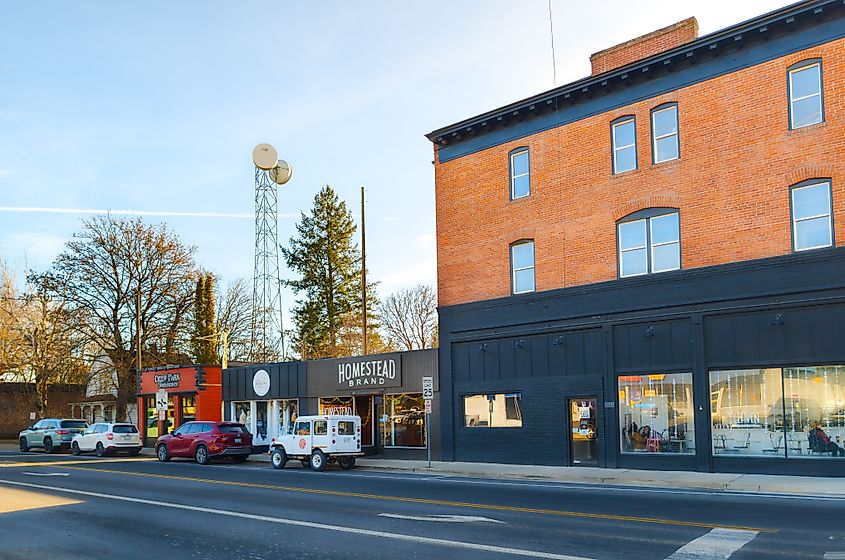 Historic Main Street in Deer Park, Washington