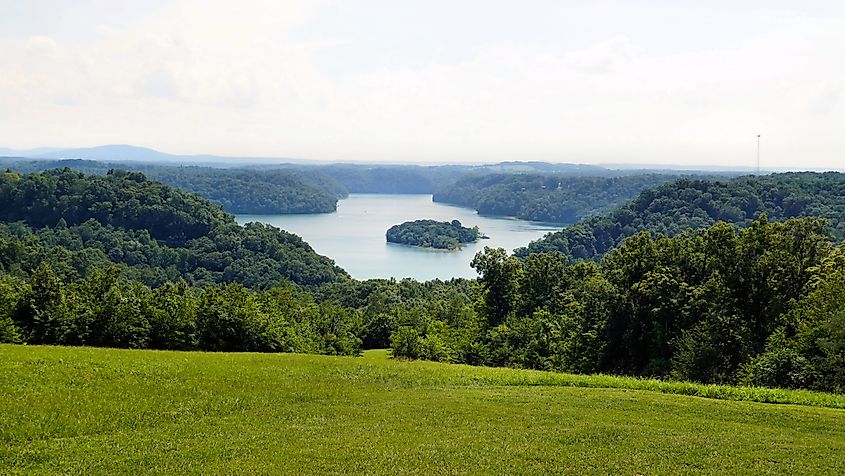 Aerial view of Dale Hollow Lake.