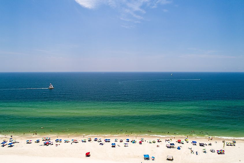 The gorgeous beach in Gulf Shores, Alabama.