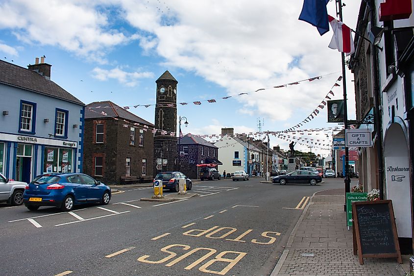 Street view in Bushmills, Northern Ireland