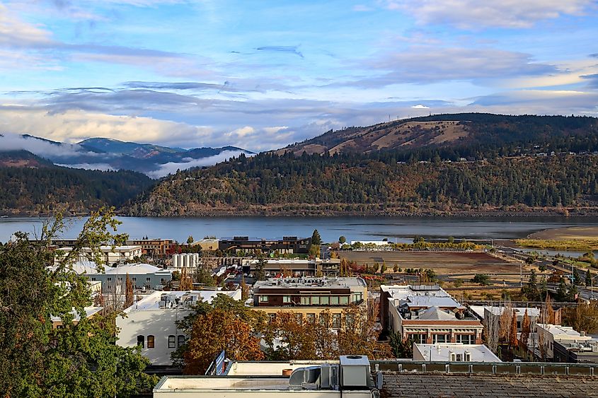 The spectacular town of Hood River, Oregon.