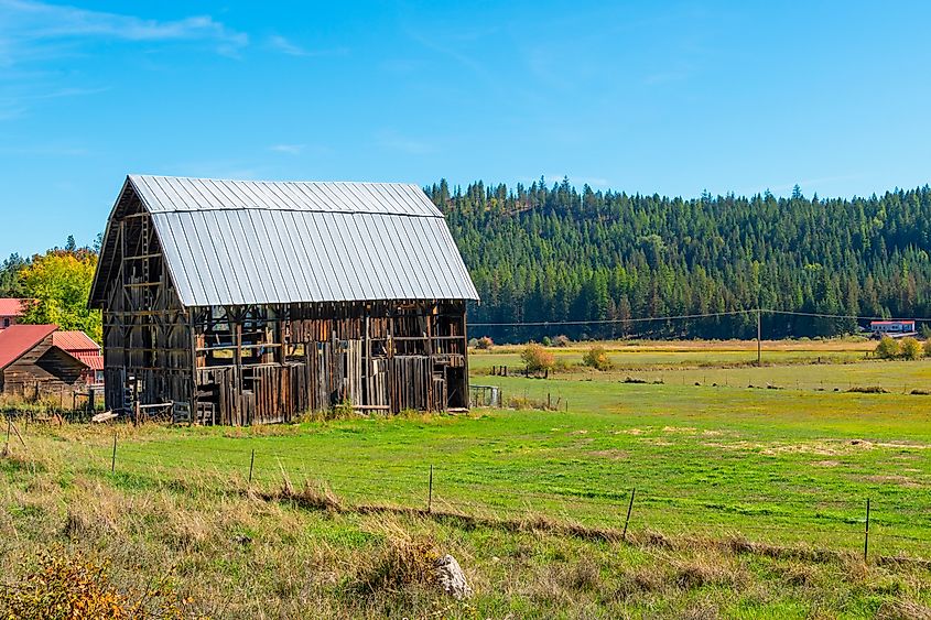 Old barn in Athol, Idaho.