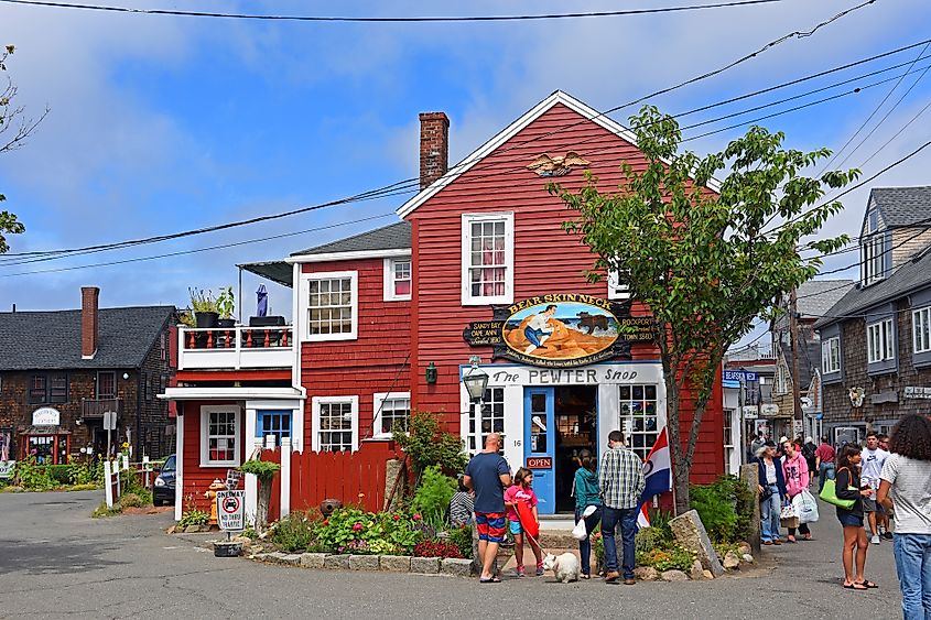 Historic Gallery on Bearskin Neck in downtown Rockport, Massachusetts