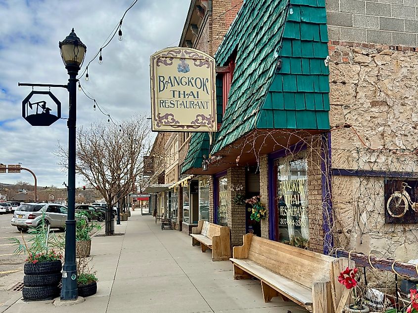 Downtown Thermopolis, Wyoming.