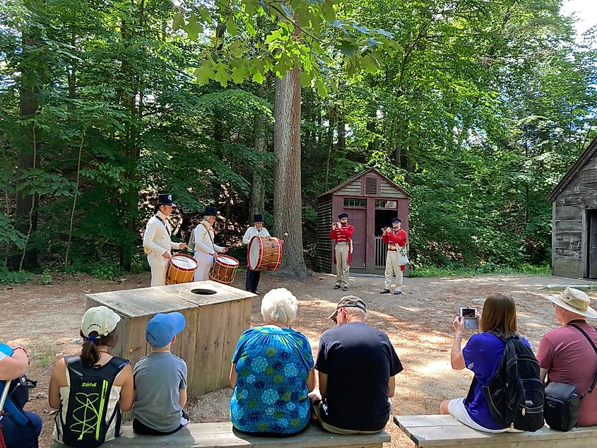 Old Sturbridge Village, celebratory musical performance event with old fashioned musical instruments. Editorial credit: Emma'sPhotos / Shutterstock.com