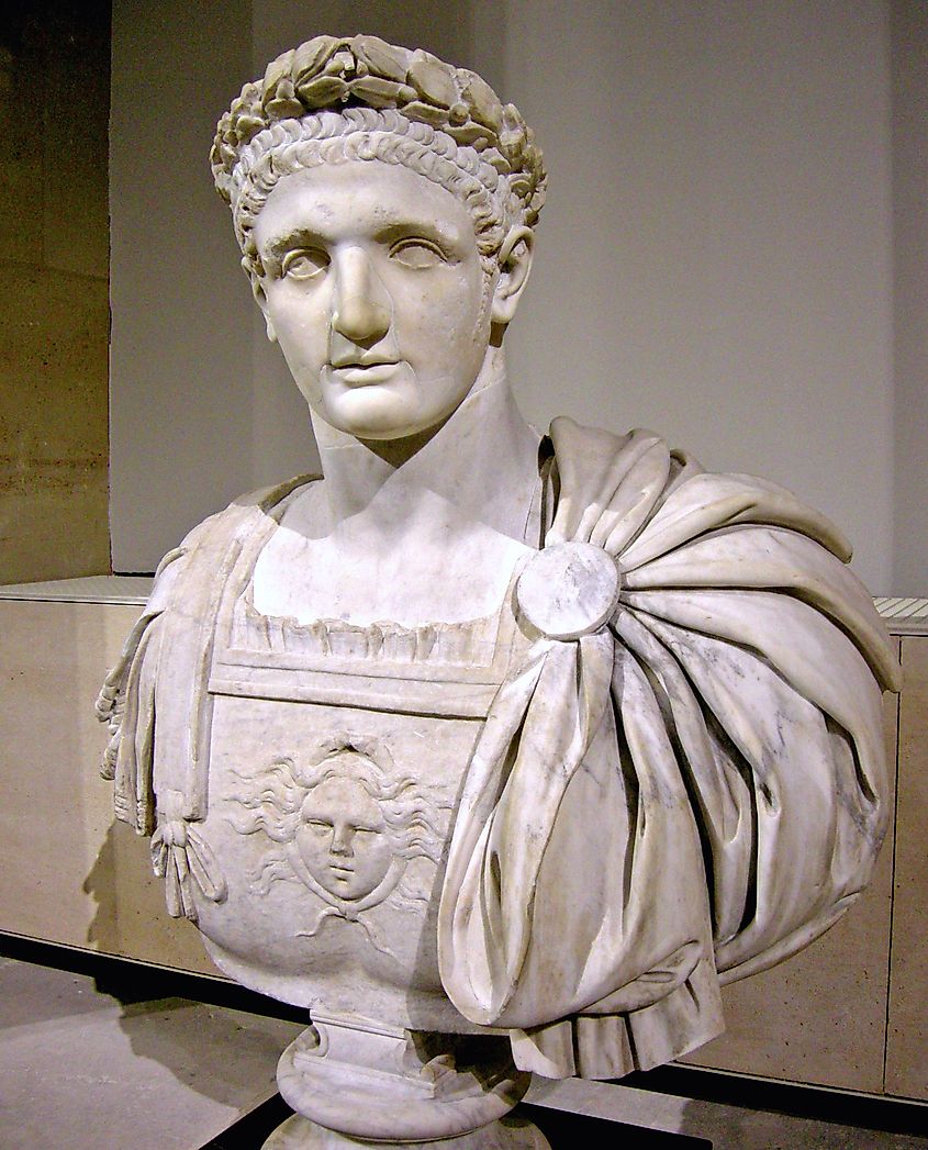 Bust of roman emperor Domitian