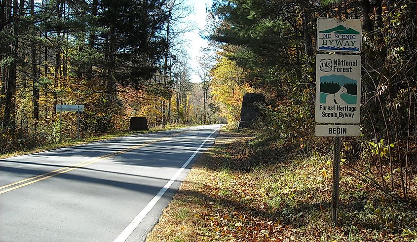 North Carolina's Forest Heritage Scenic Byway.