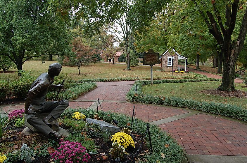 Stephen Foster statue at My Old Kentucky Home State Park.