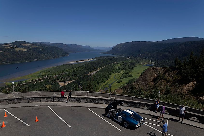 The Columbia Gorge from the Vista House at Crown Point.
