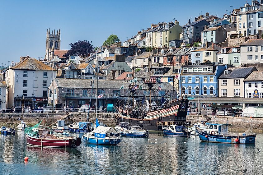 The harbour in Brixham, England.