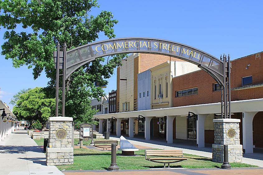 Commercial Street Mall area of downtown Atchison, Kansas.