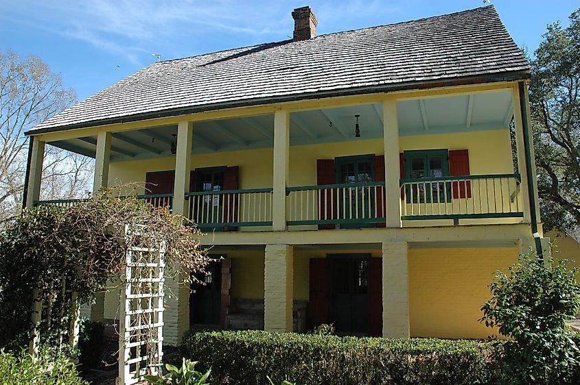 Mason Olivier Creole cottage at the Longfellow-Evangeline State Historic Site in Louisiana.