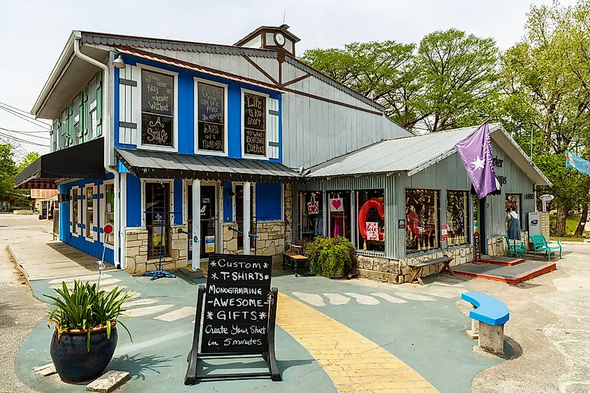 Colorful shop in Wimberley, Texas.
