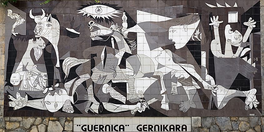Picasso's Guernica on display at the Museo Reina Sofia, Madrid