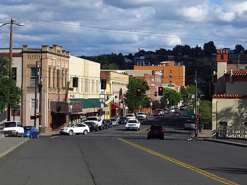 Street view in Pendleton, Oregon.