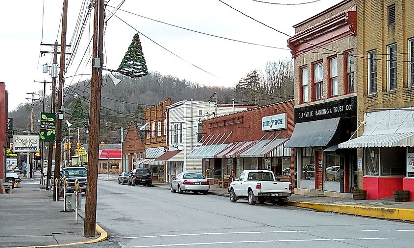 Main Street in Glenville. 