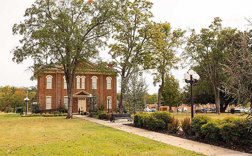 The Cherokee County Courthouse in Tahlequah, Oklahoma.