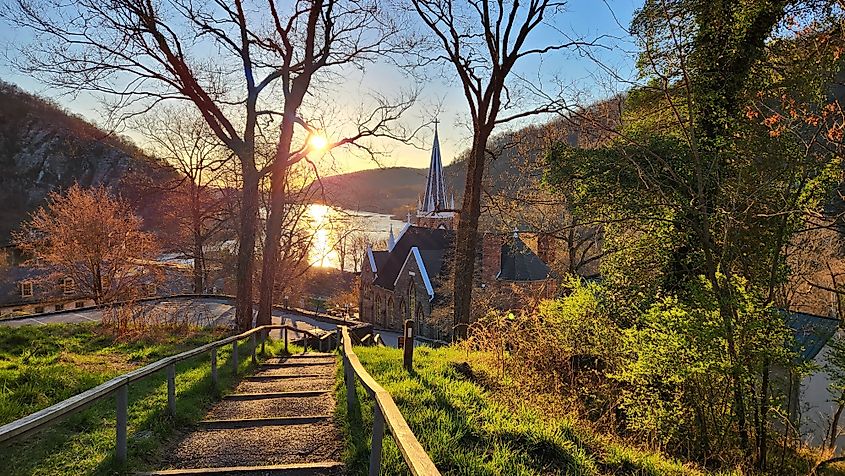 Appalachian Trail through Lower Town, Harper's Ferry, West Virginia