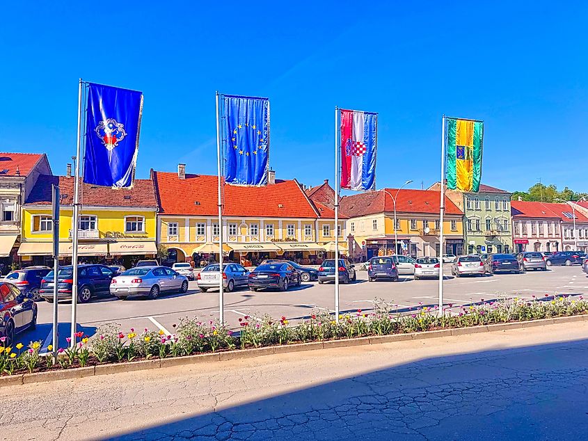 A view of Holy Trinity Square (Trg Svetog Trojstva) in Požega, Croatia (Editorial credit: ZdravkoT / Shutterstock.com)