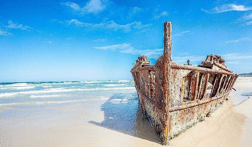 Infamous shipwreck on Fraser Island.