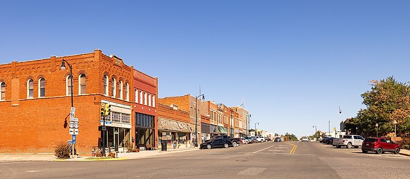 The old business district on 7th Street in Perry. Editorial credit: Roberto Galan / Shutterstock.com