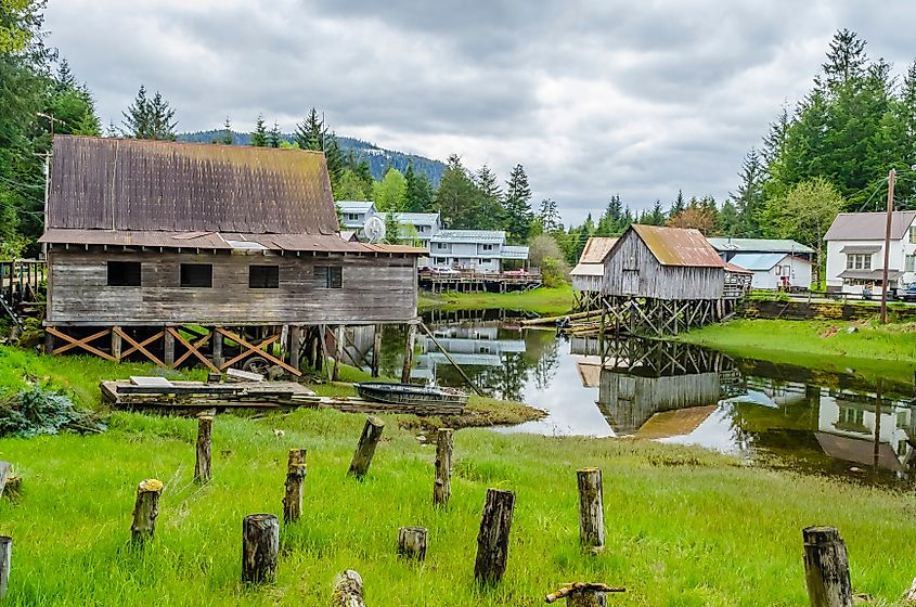 Quaint homes in Petersburg, Alaska.