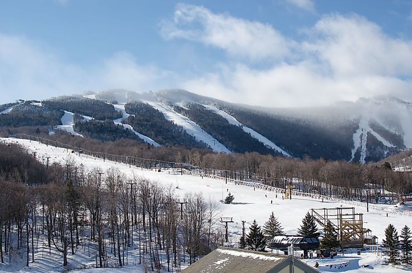 Winter landscape in Killington, Vermont.