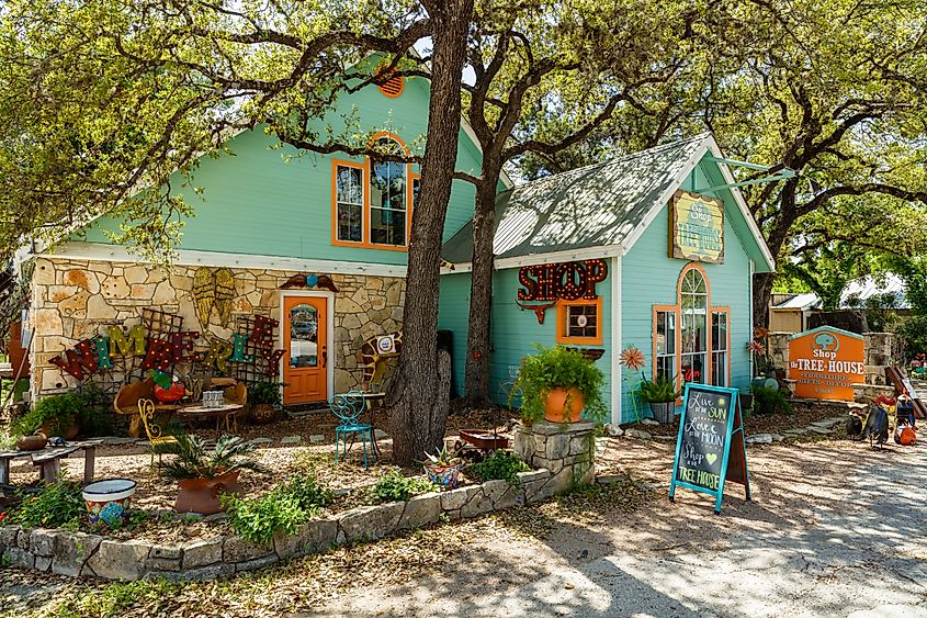 A colorful shop in Wimberley, Texas.