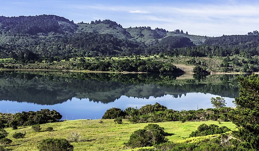 Crystal Springs Reservoir, San Mateo County, California.