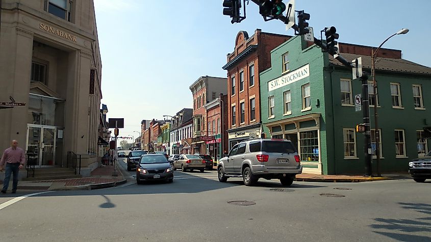 Downtown Leesburg, Virginia.