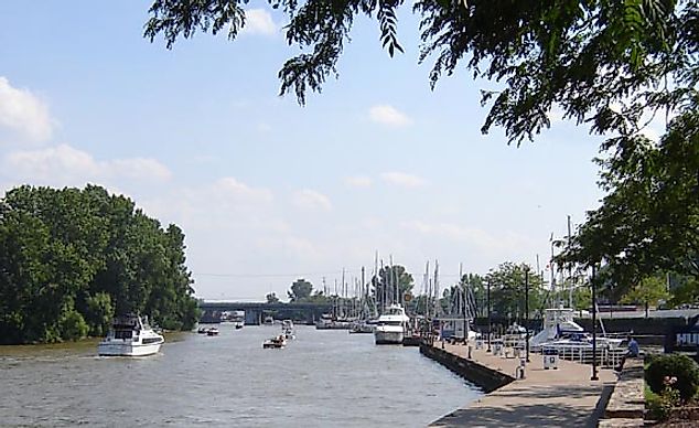 The Huron River in Huron, Ohio.