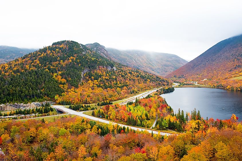 Franconia Notch and Echo Lake, New Hampshire