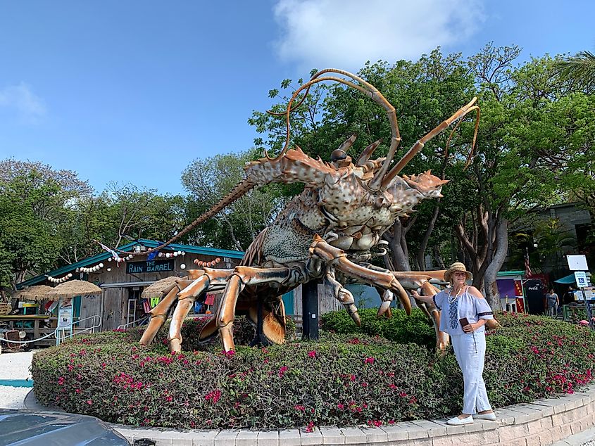 Betsy the Lobster sculpture at Islamorada, Florida.