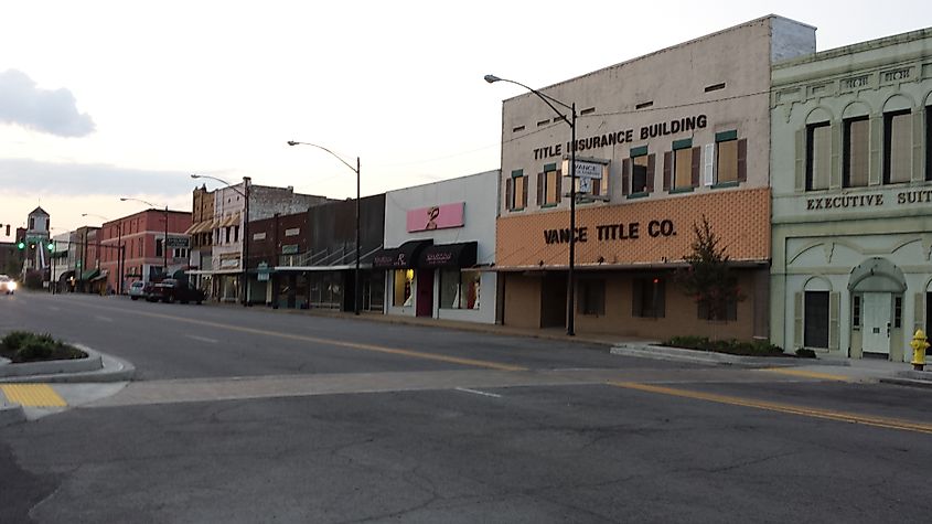 Main Street in Russellville, Arkansas