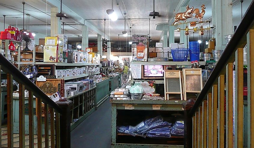 Natchitoches, LA Kaffie-Frederick General Mercantile Store interior.