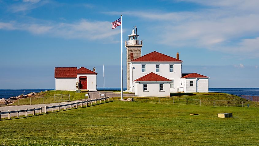 Watch Hill Lighthouse in Westerly, Rhode Island.