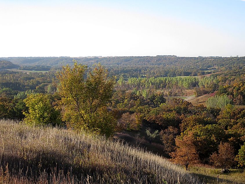 Fall colors in Fort Ransom State Park, North Dakota