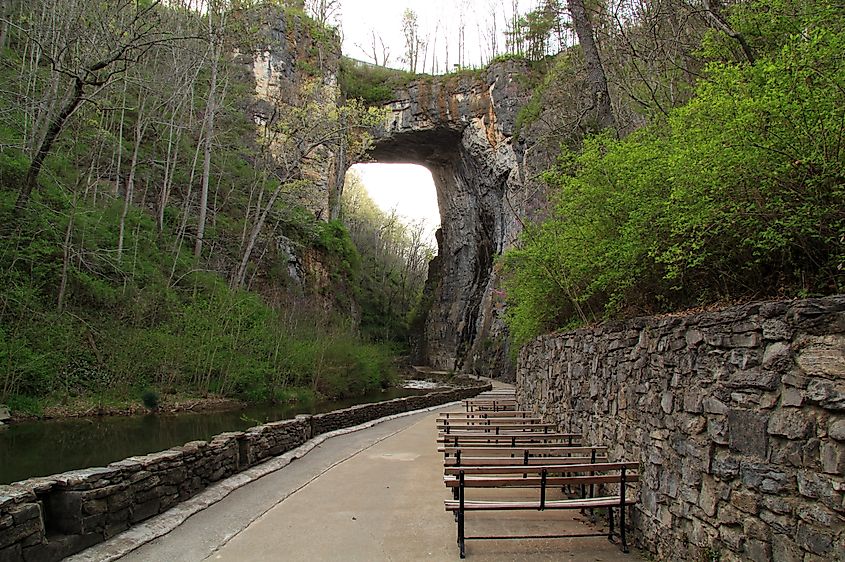 Natural Bridge State Park in Virginia.