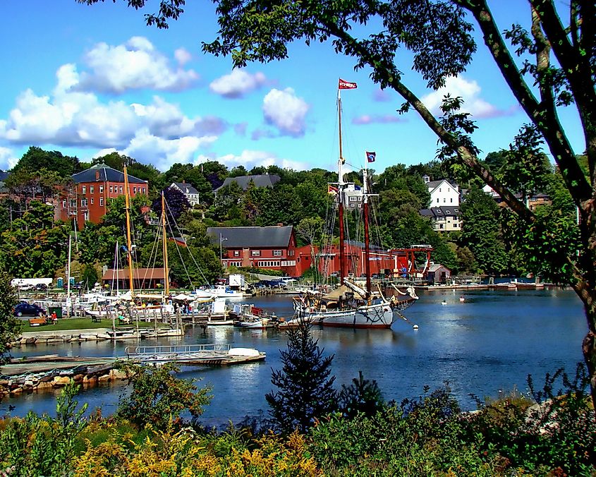 Rockport, Maine, in a well-protected harbor just west of North Haven Island on Penobscot Bay