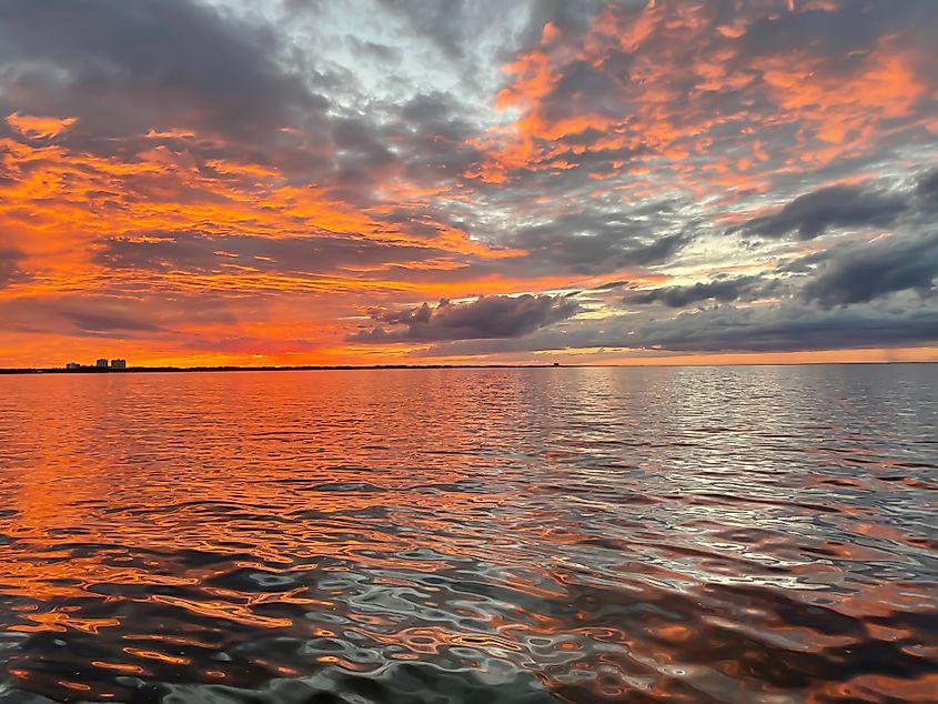 View of the Choctawhatchee Bay near Shalimar, Florida