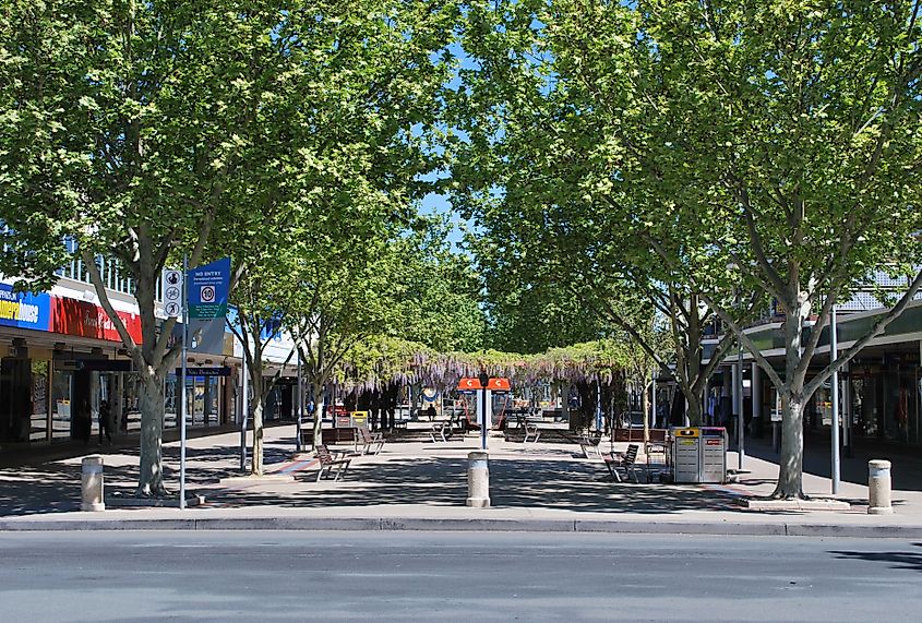 Maude Street Mall at Shepparton, Victoria