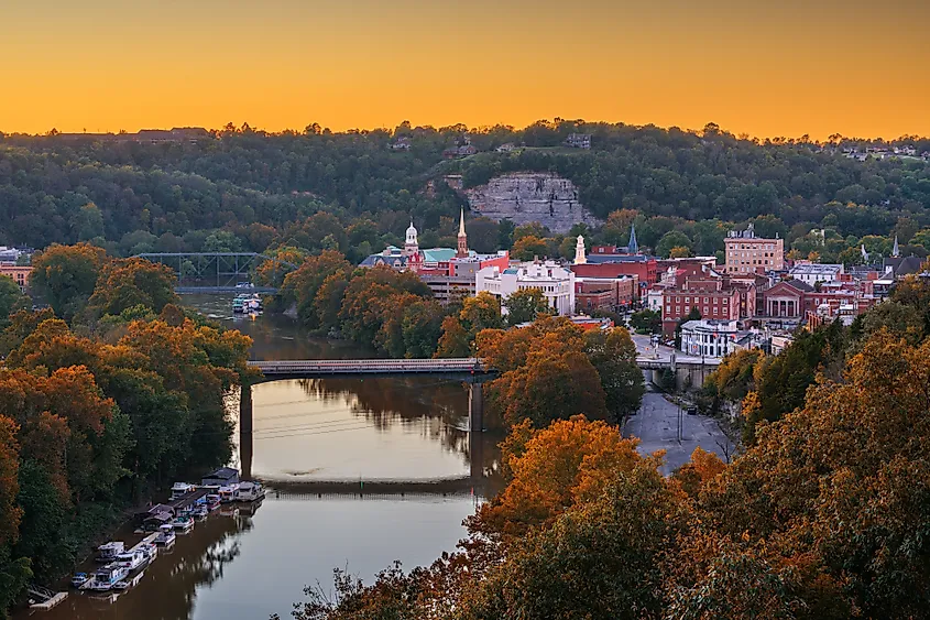 The Kentucky River in Frankfort, Kentucky.