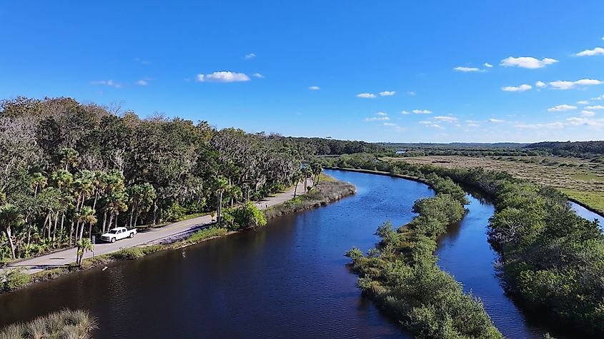 The Ormond Beach Scenic Loop and Trail offers picturesque views of rivers, creeks, marshes, and the Tomoka Basin as it winds through Volusia County.