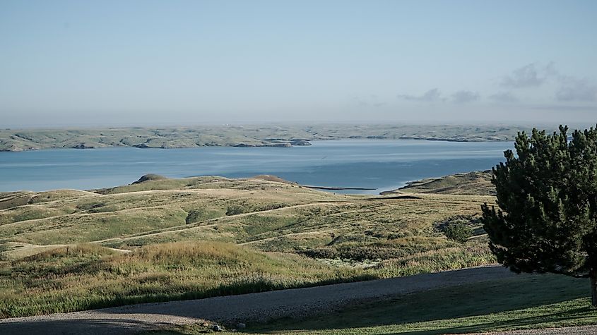 The Lake Oahe inlet in South Dakota