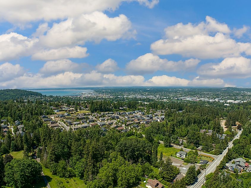 Bellingham, Washington, aerial view.