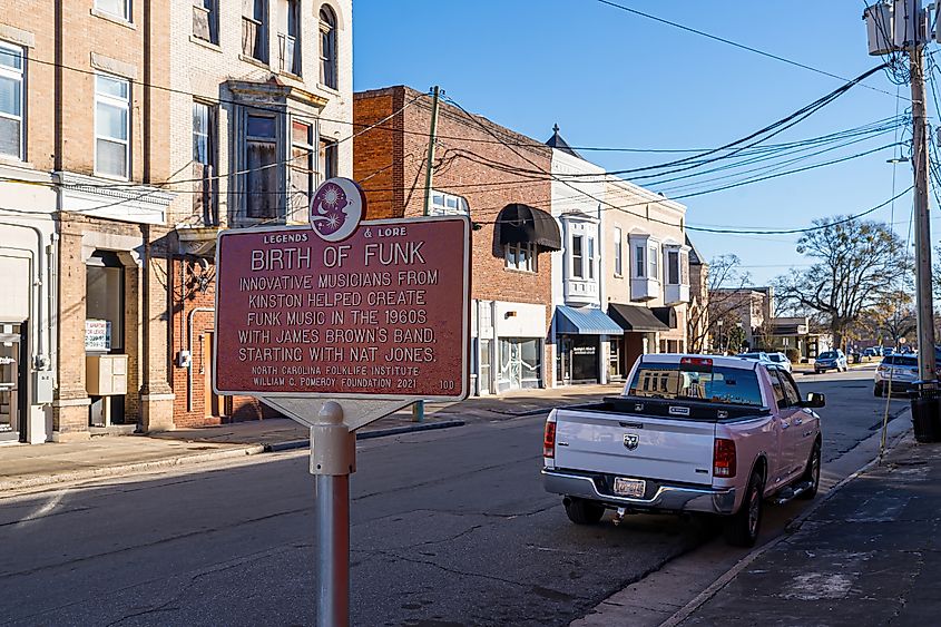 Downtown in Kinston, North Carolina.