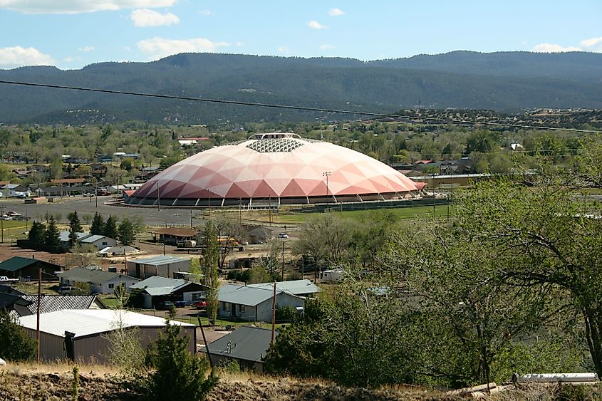 Aerial view of Springerville, Arizona.